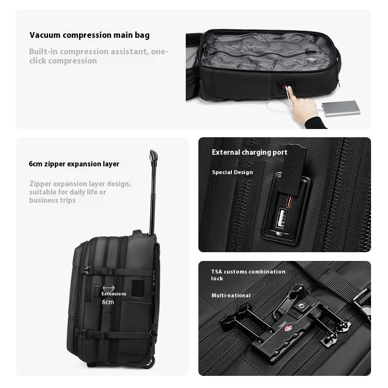 Vacuum Expandable Trolley Backpack